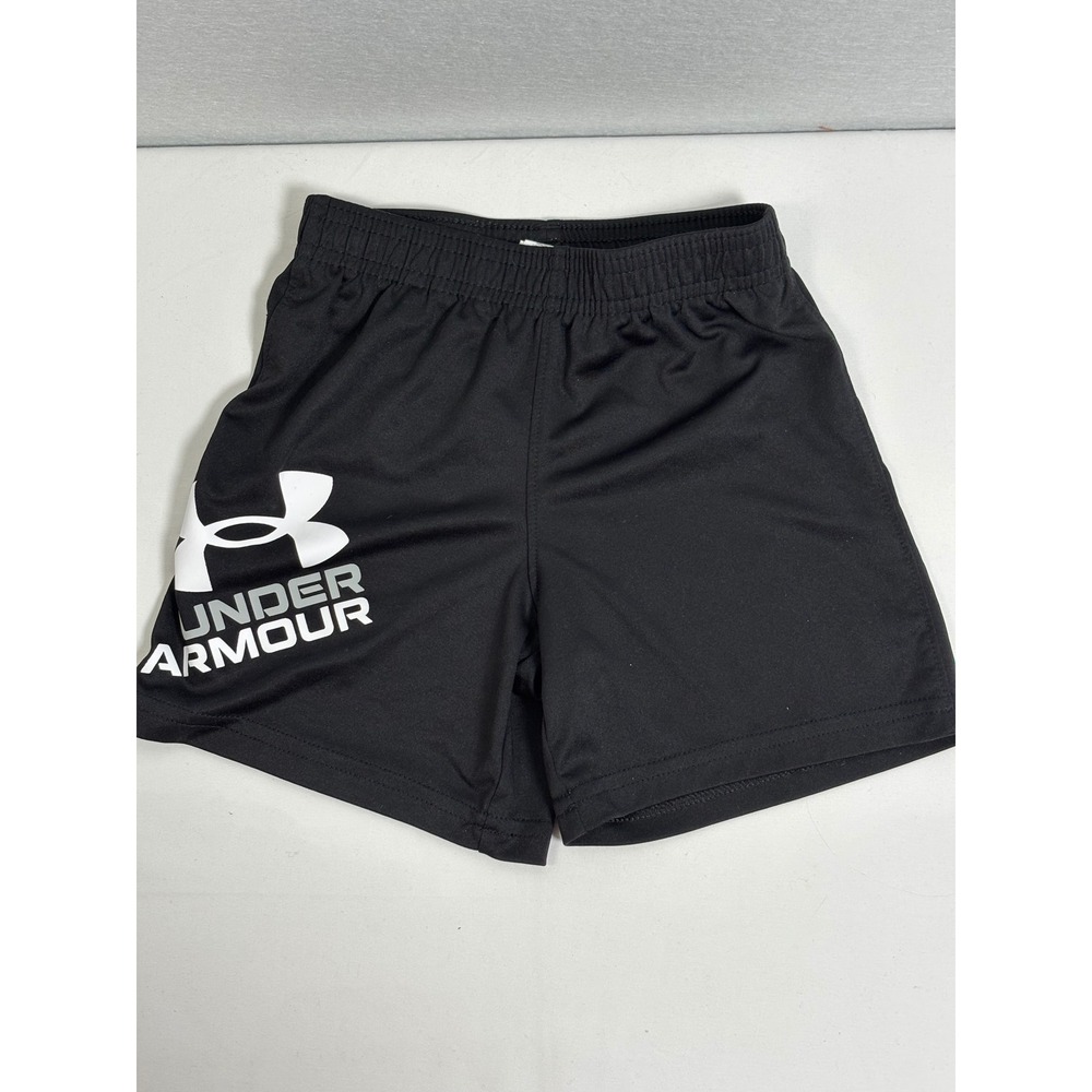 Under Armour Shorts Toddler Boy 3T Black Polyester Sporty Logo Classic Active